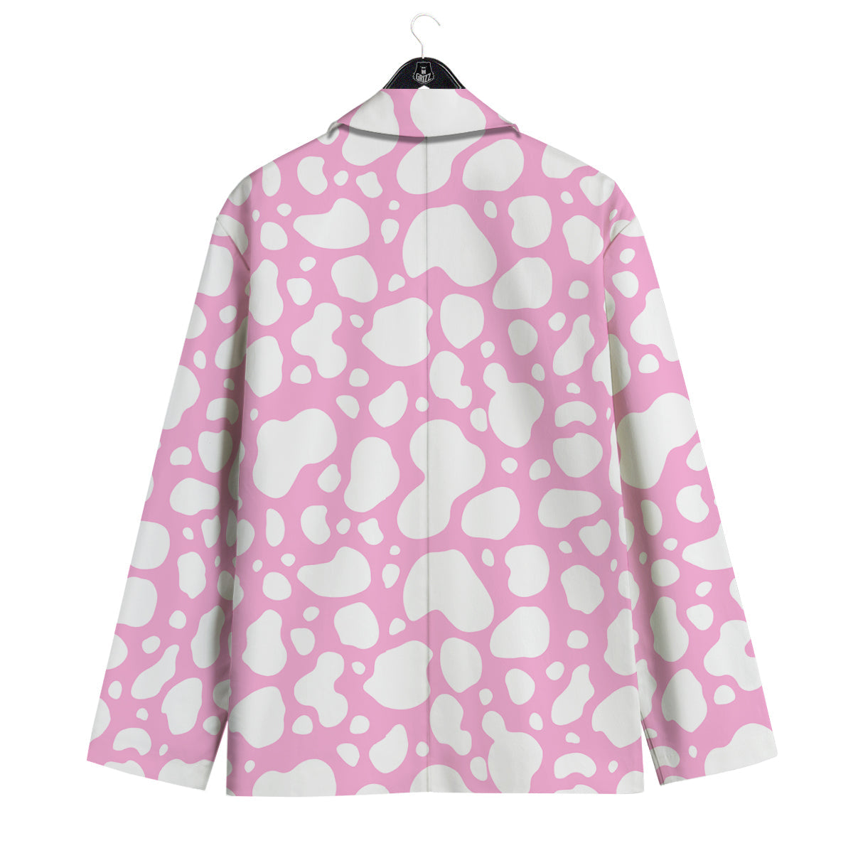 Cow Pink And White Print Pattern Men's Sport Coat-grizzshop