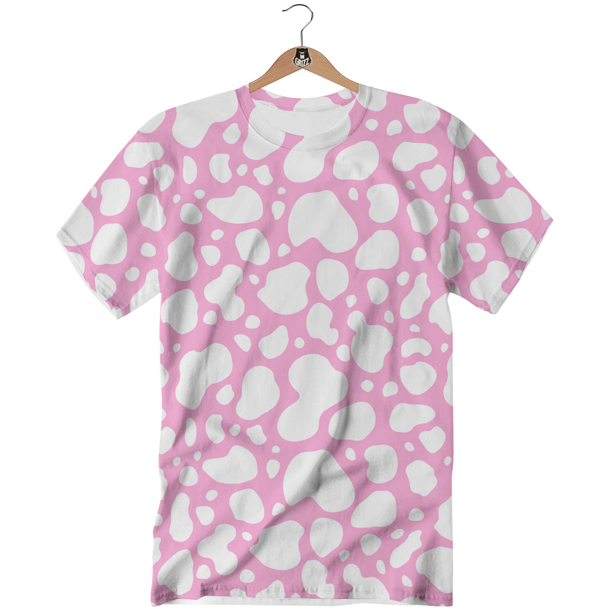 Cow Pink And White Print Pattern T-Shirt-grizzshop