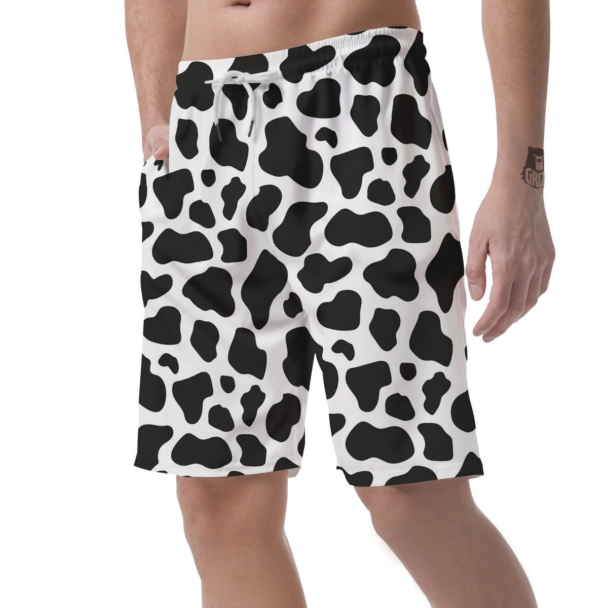 Cow Print Men's Shorts-grizzshop