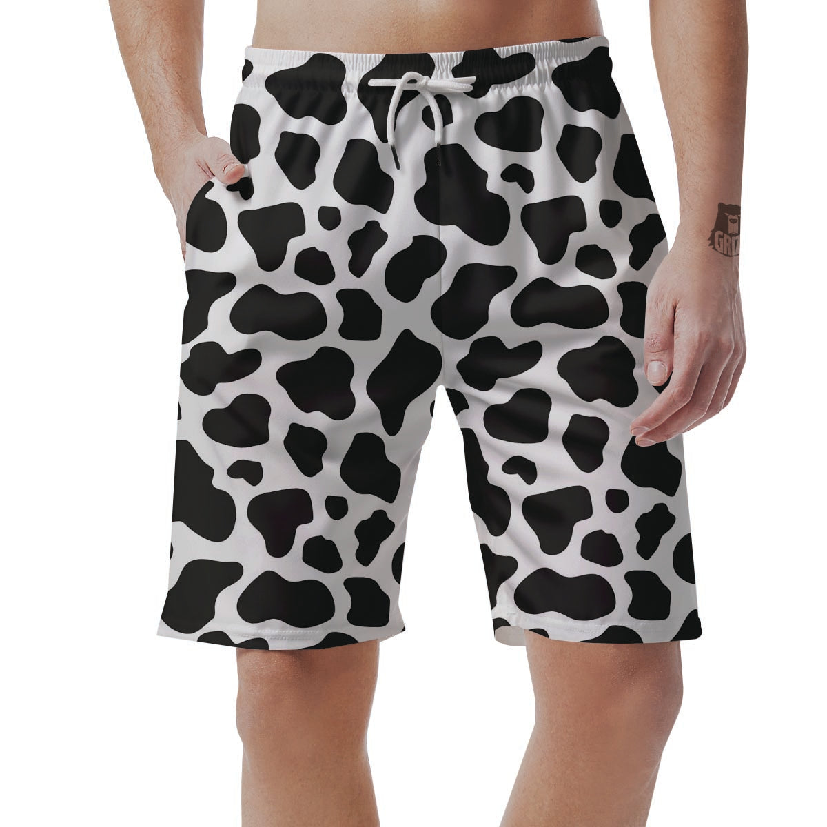 Cow Print Men's Shorts-grizzshop