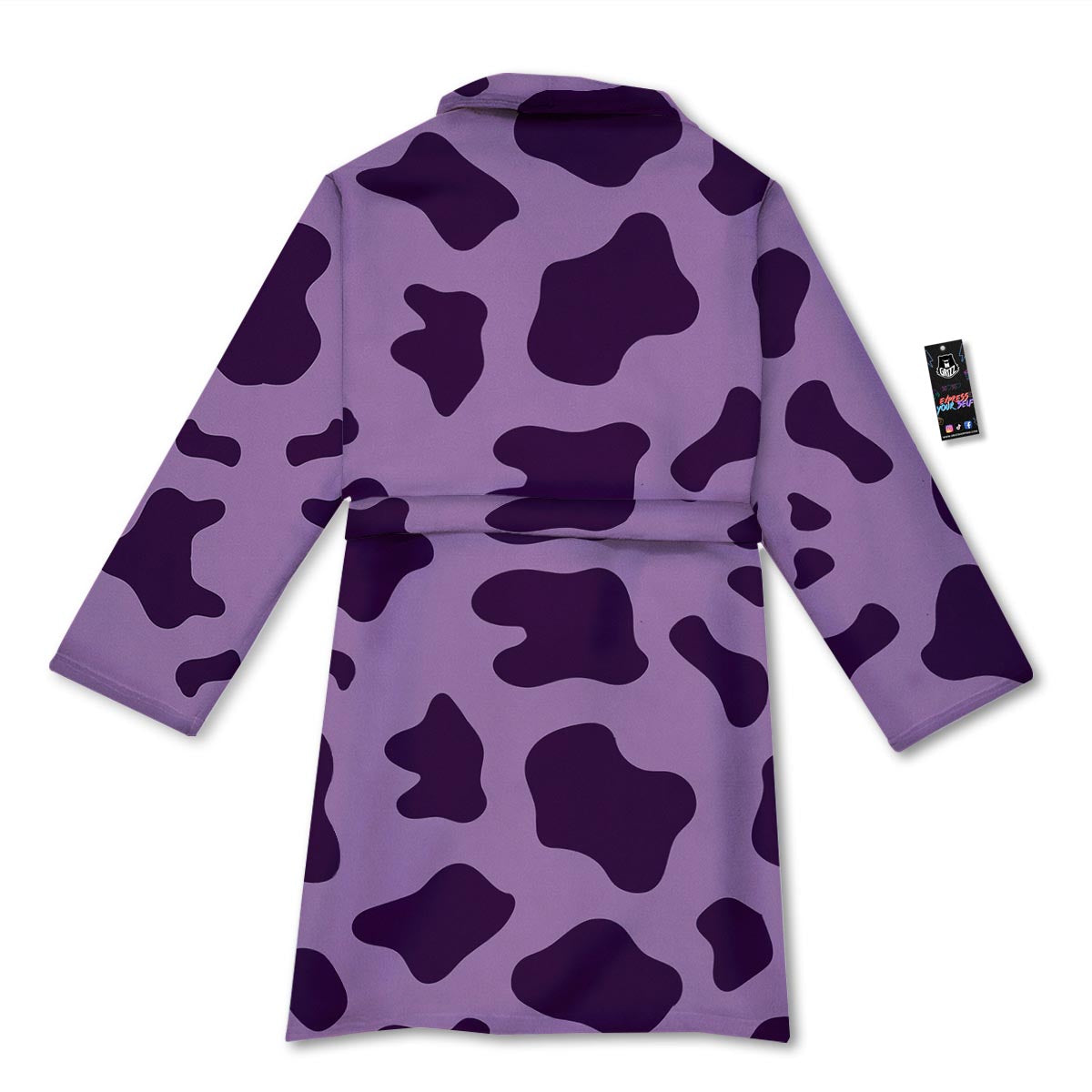 Cow Purple Print Pattern Bathrobe-grizzshop