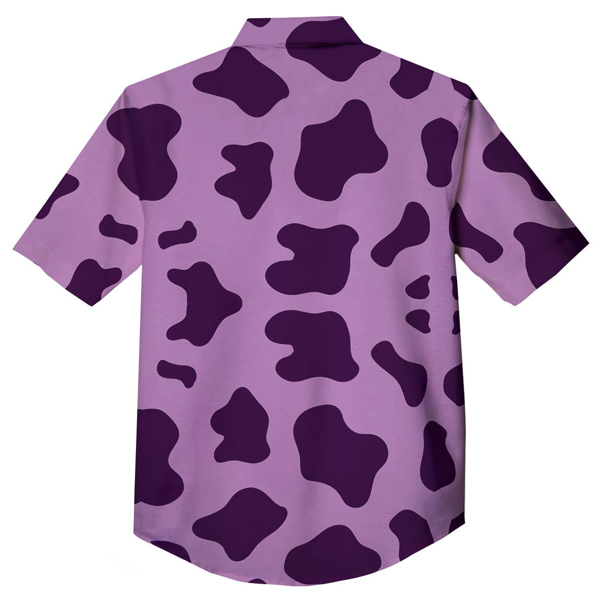 Cow Purple Print Pattern Button Up Shirt-grizzshop