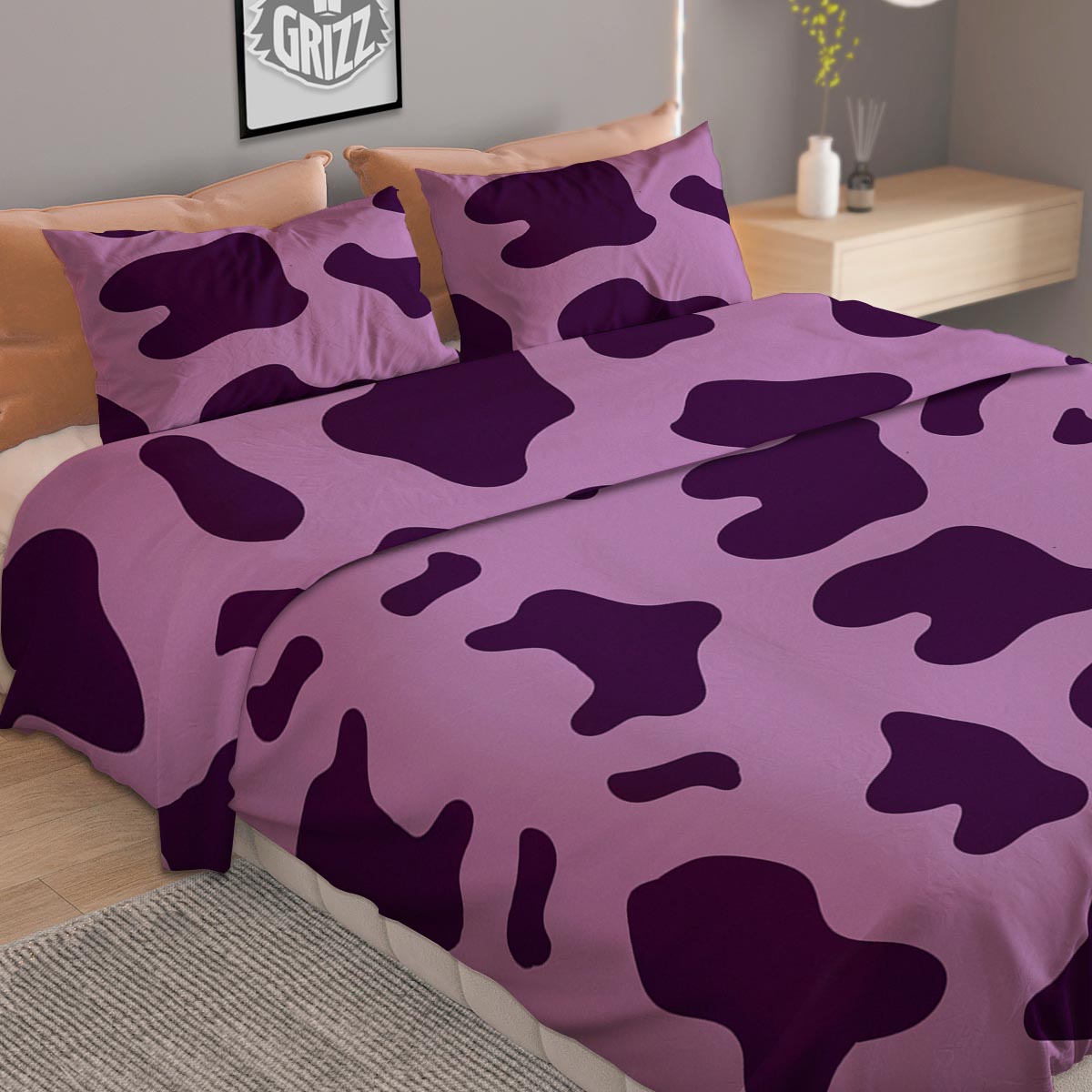 Circle Zodiac Symbols Print Duvet Cover Bedding Set