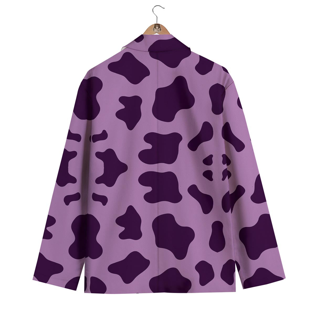 Cow Purple Print Pattern Men's Blazer-grizzshop