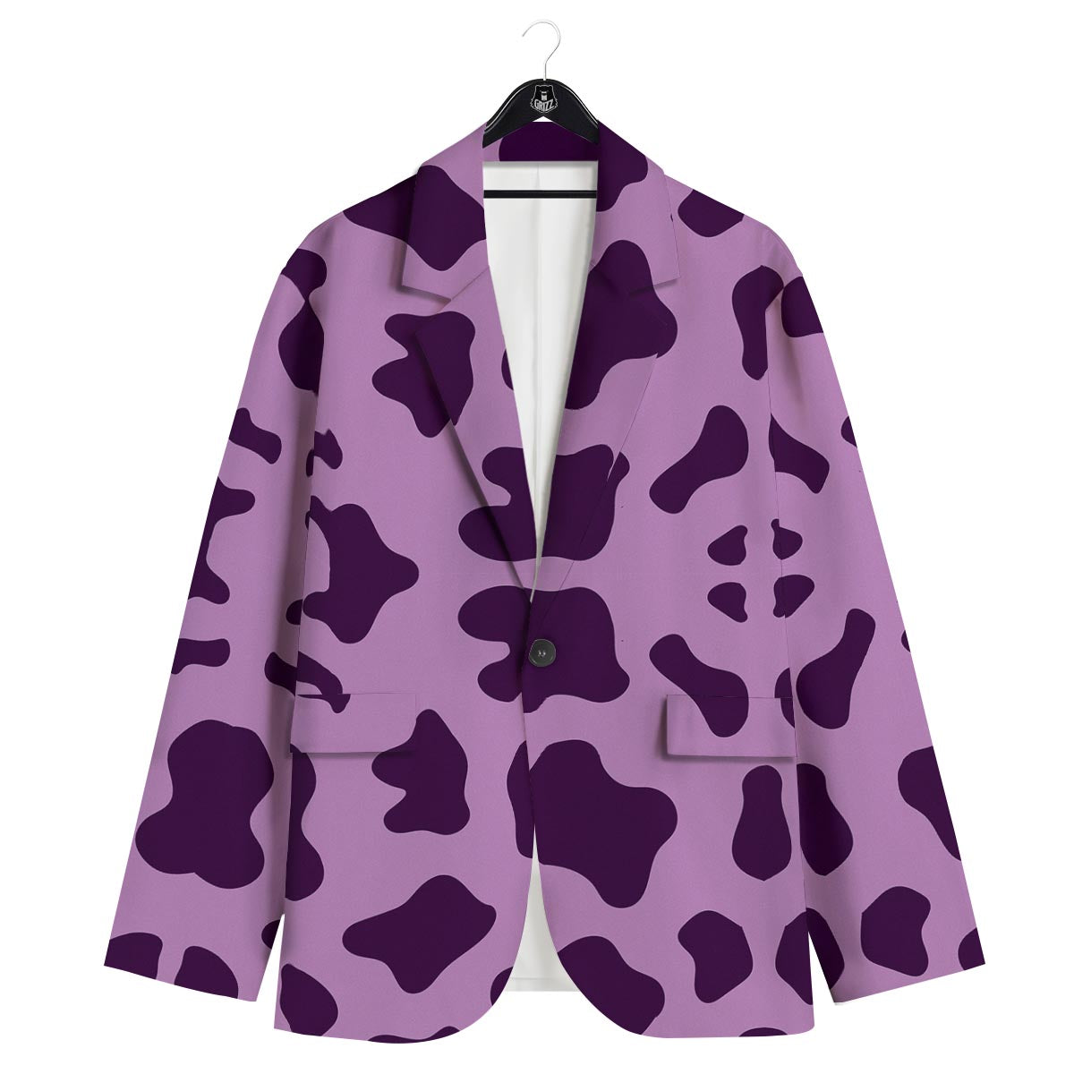 Cow Purple Print Pattern Men's Sport Coat-grizzshop