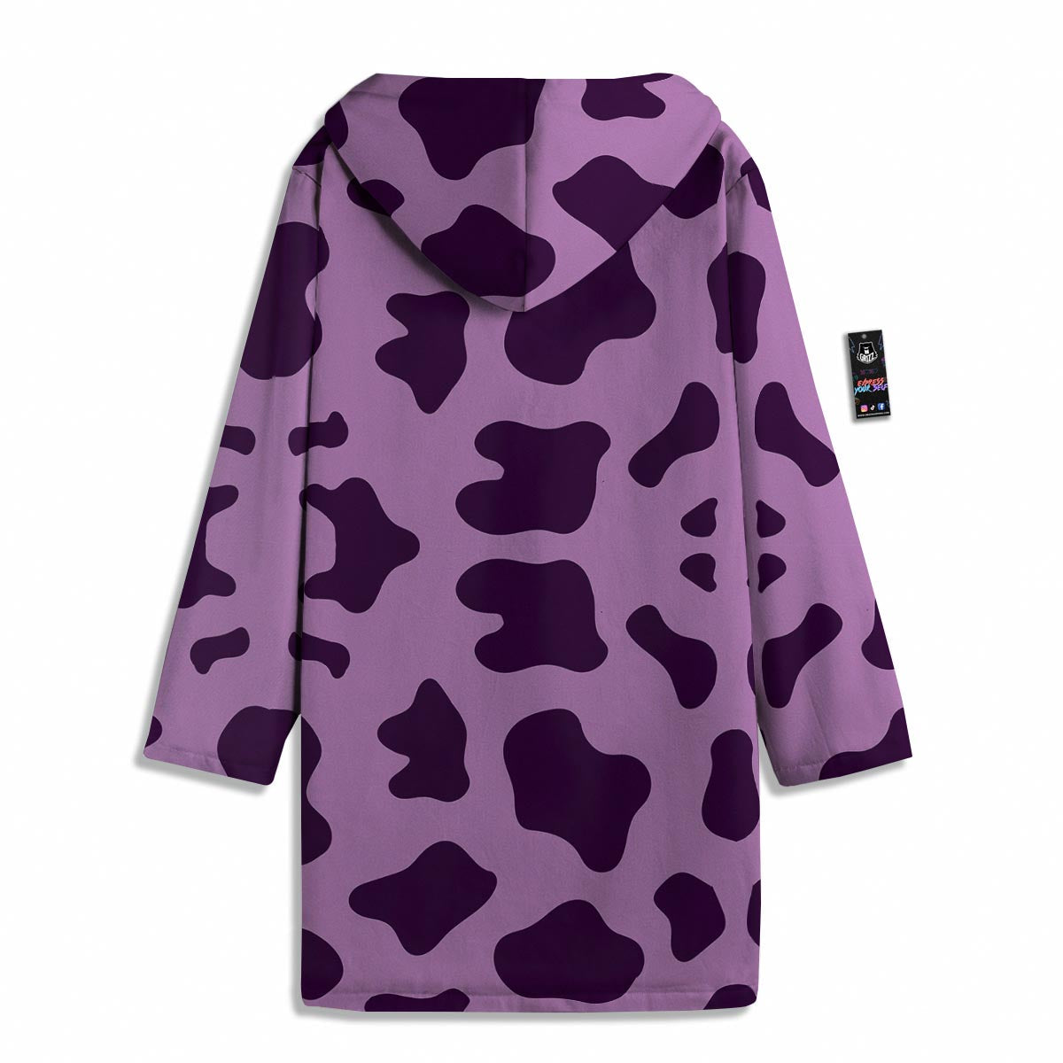Cow Purple Print Pattern Men's Windbreaker Jacket-grizzshop