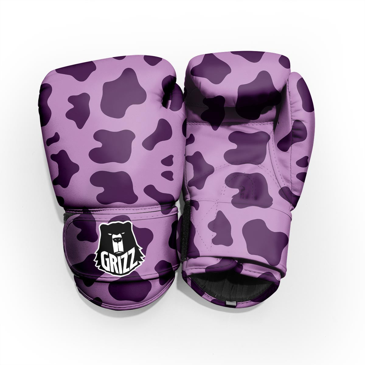 Cow Purple Print Pattern Pro Boxing Glove