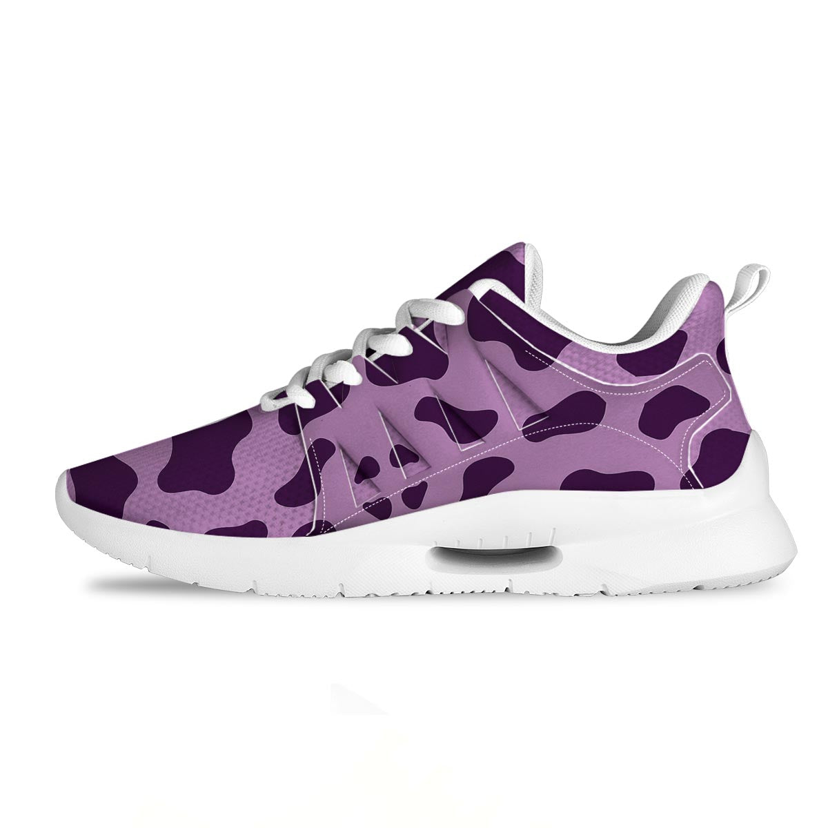 Cow Purple Print Pattern Tennis Shoes-grizzshop