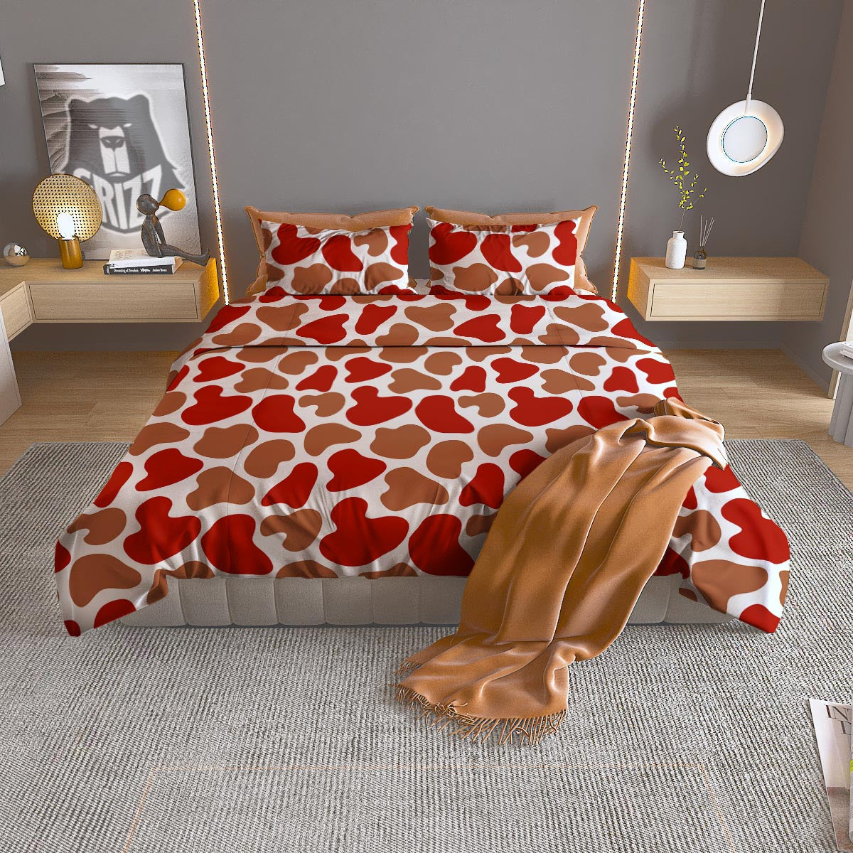 Circle Zodiac Vintage Print Duvet Cover Bedding Set