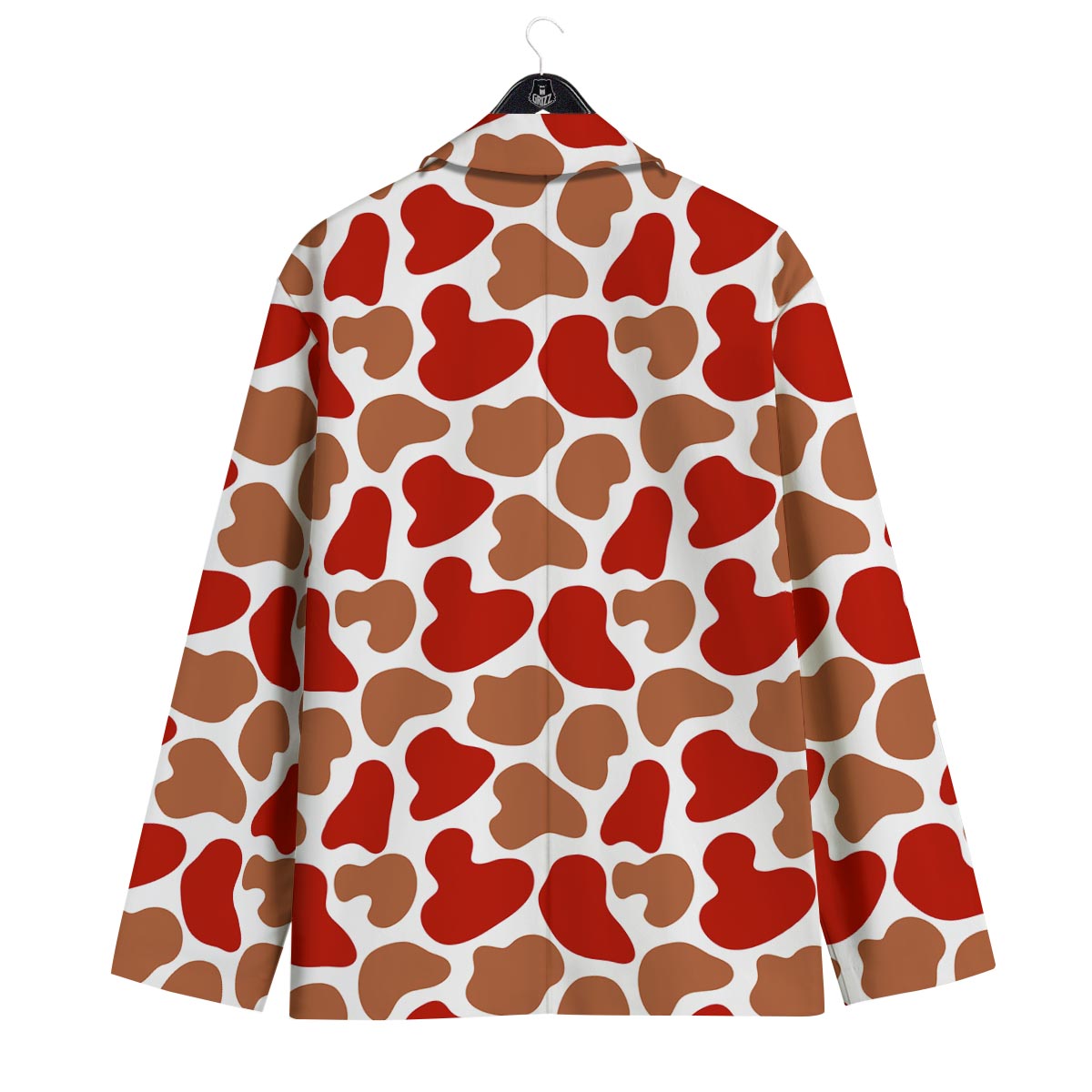 Cow Red Brown Print Pattern Men's Sport Coat-grizzshop