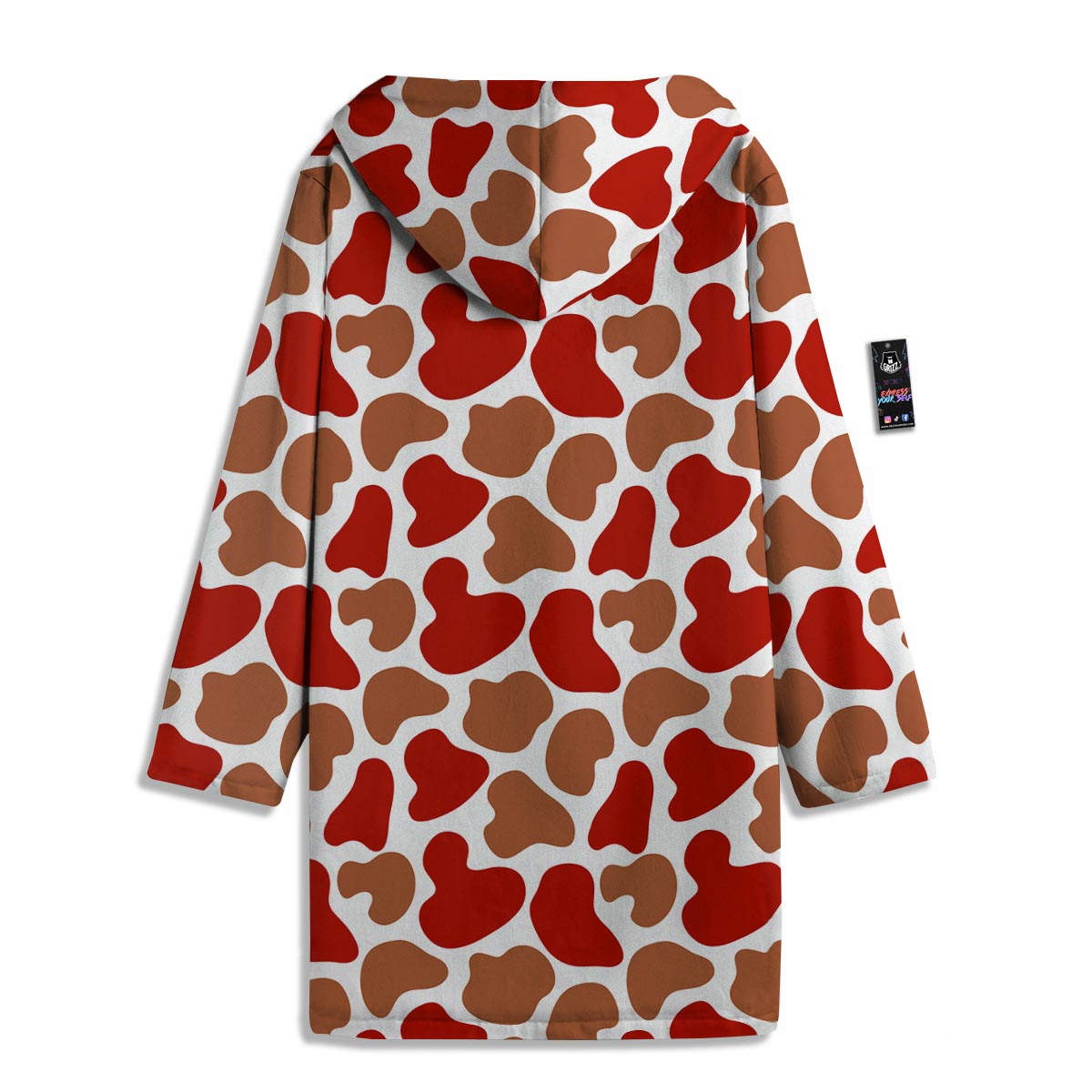 Cow Red Brown Print Pattern Men's Windbreaker Jacket-grizzshop