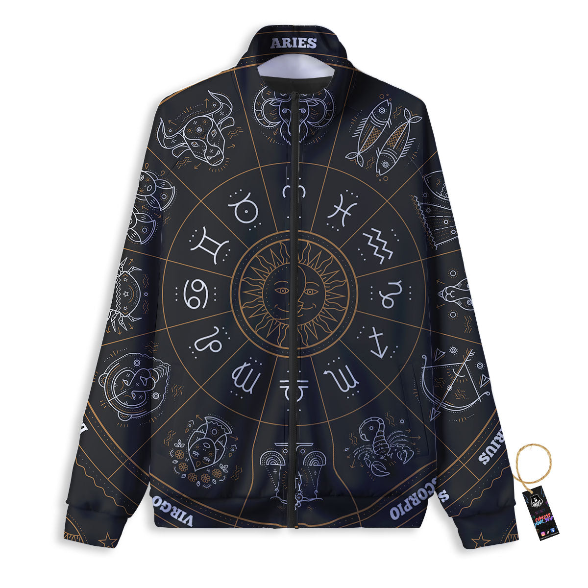 Cow Red Brown Print Pattern Track Jacket-grizzshop