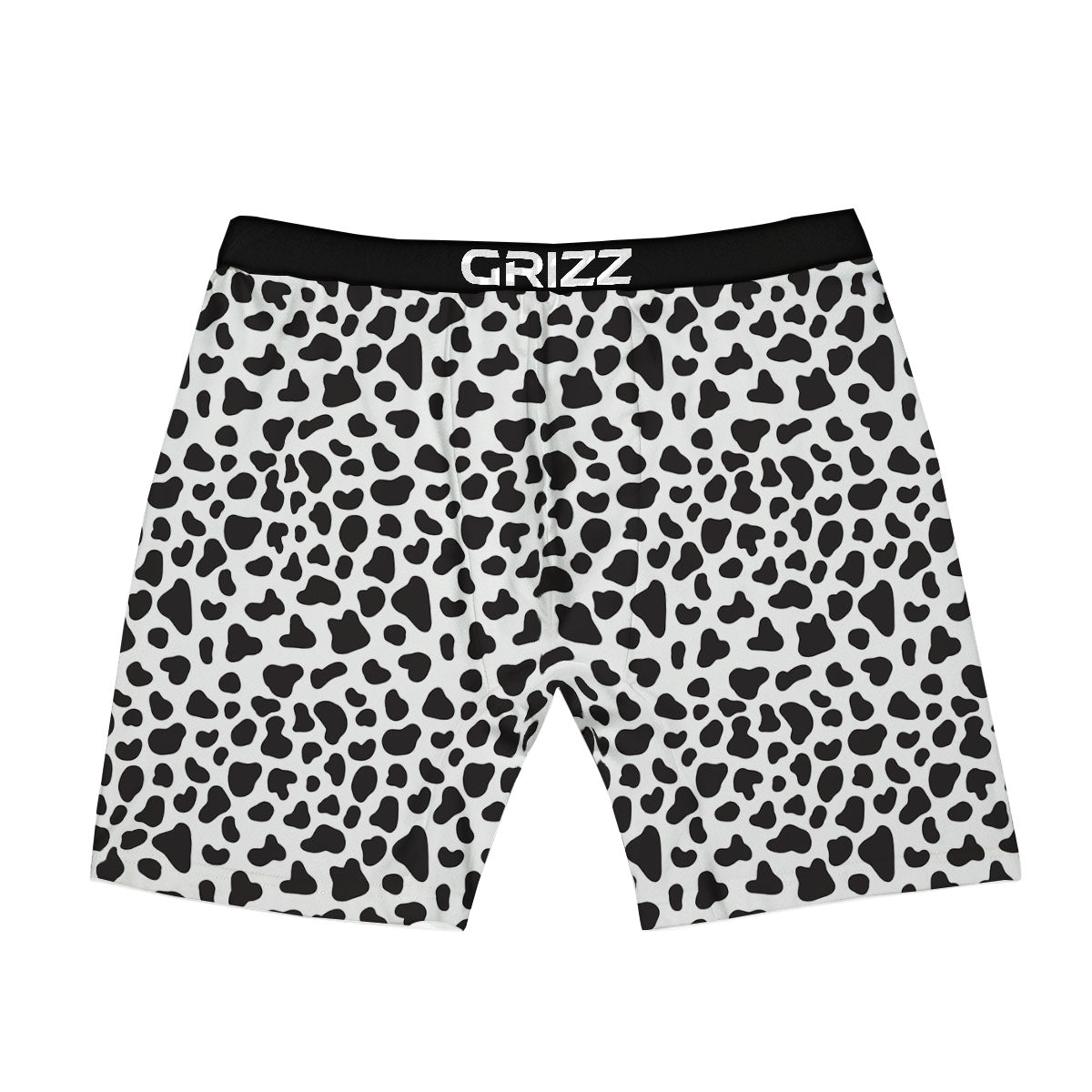 Cow White And Black Print Boxer Briefs-grizzshop