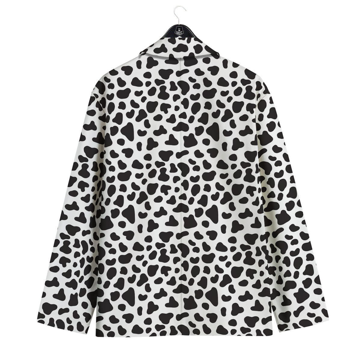 Cow White And Black Print Men's Sport Coat-grizzshop