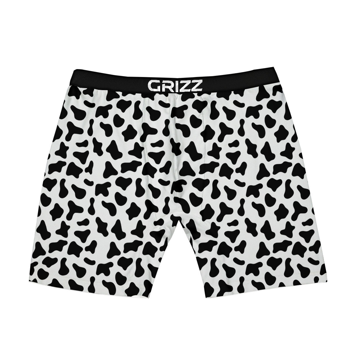 Cow White And Black Print Pattern Boxer Briefs-grizzshop