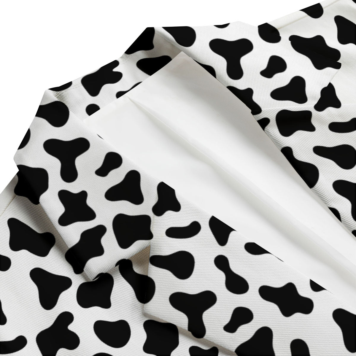 Cow White And Black Print Pattern Men's Blazer-grizzshop