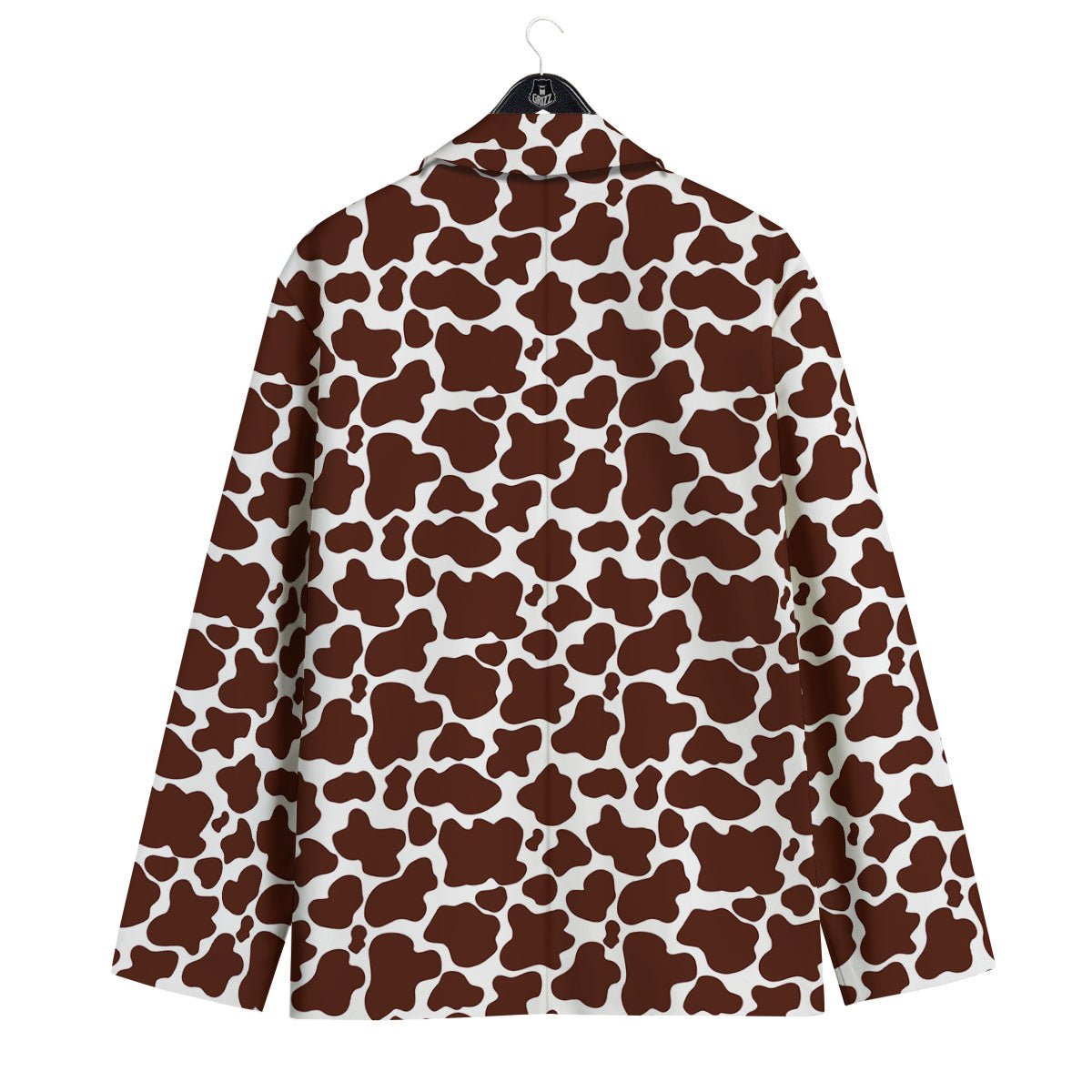 Cow White And Brown Print Pattern Men's Sport Coat-grizzshop