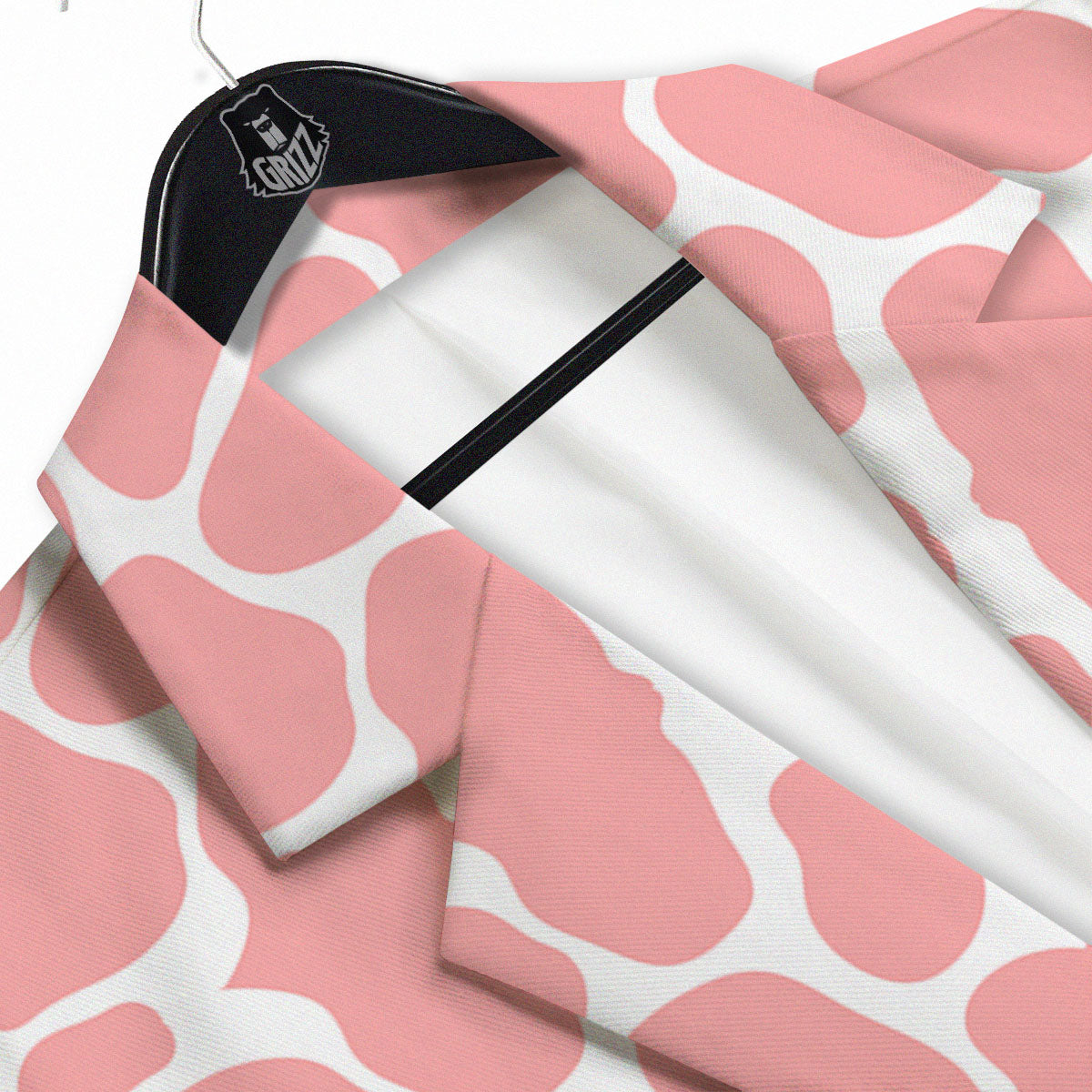 Cow White And Pink Print Men's Sport Coat-grizzshop