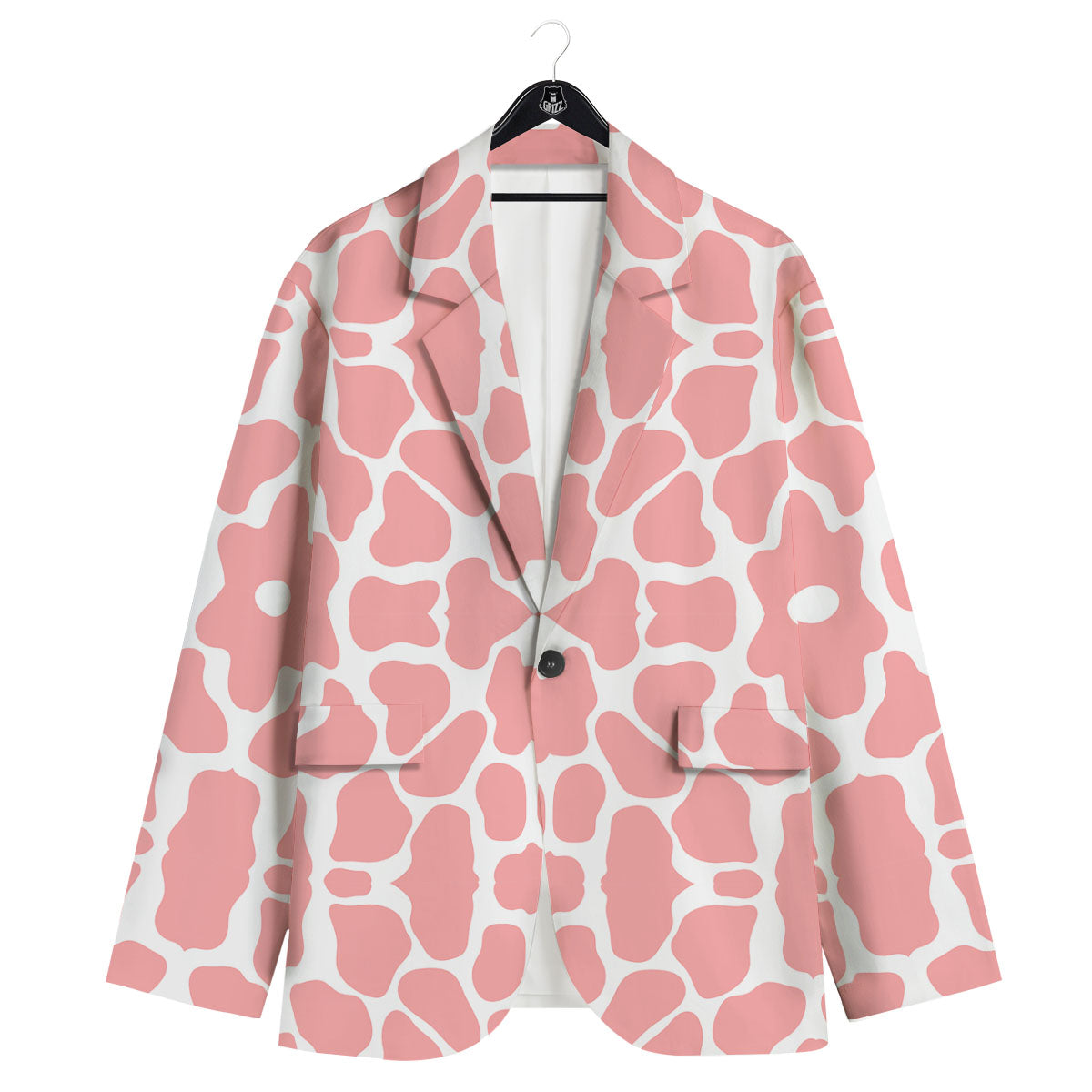 Cow White And Pink Print Men's Sport Coat-grizzshop