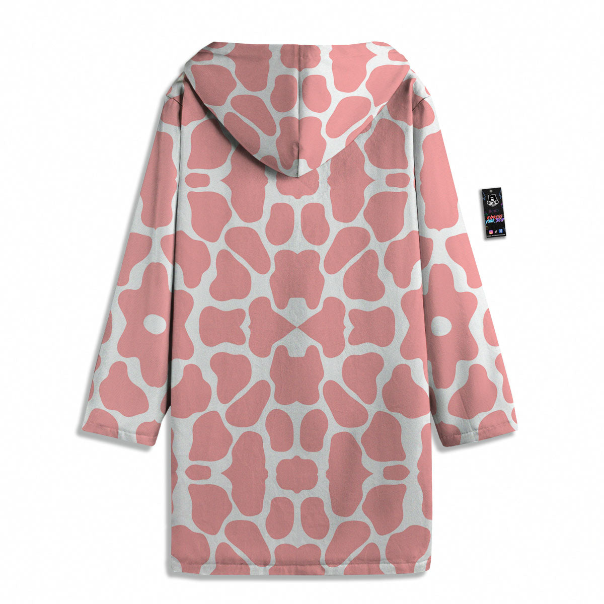 Cow White And Pink Print Men's Windbreaker Jacket-grizzshop