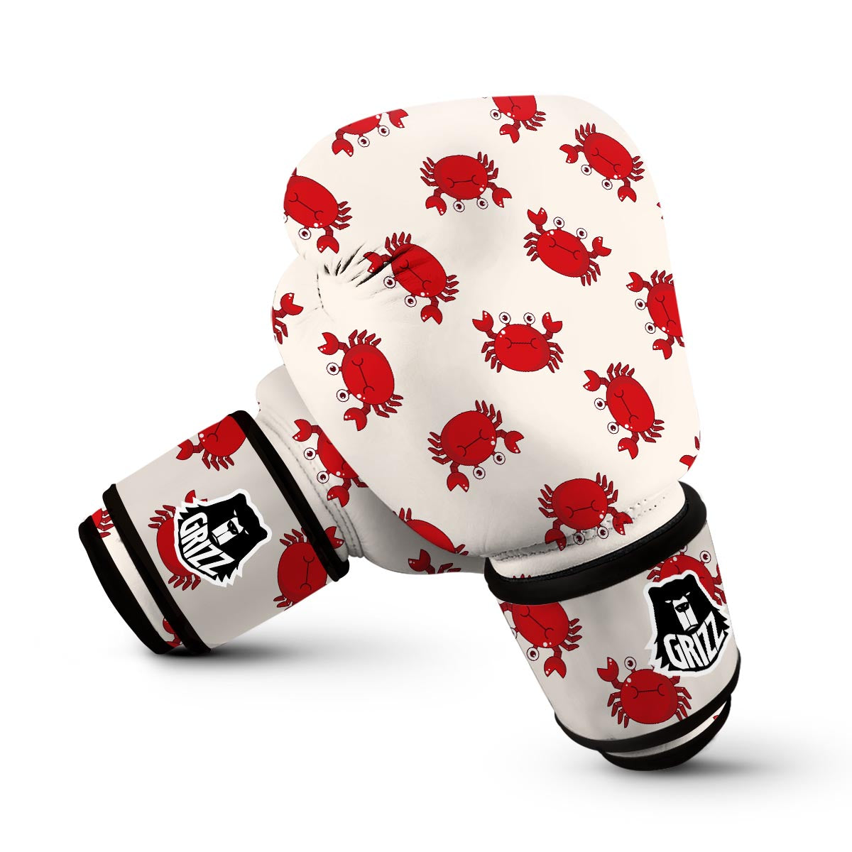 Crab Cartoon Pattern Print Boxing Gloves-grizzshop