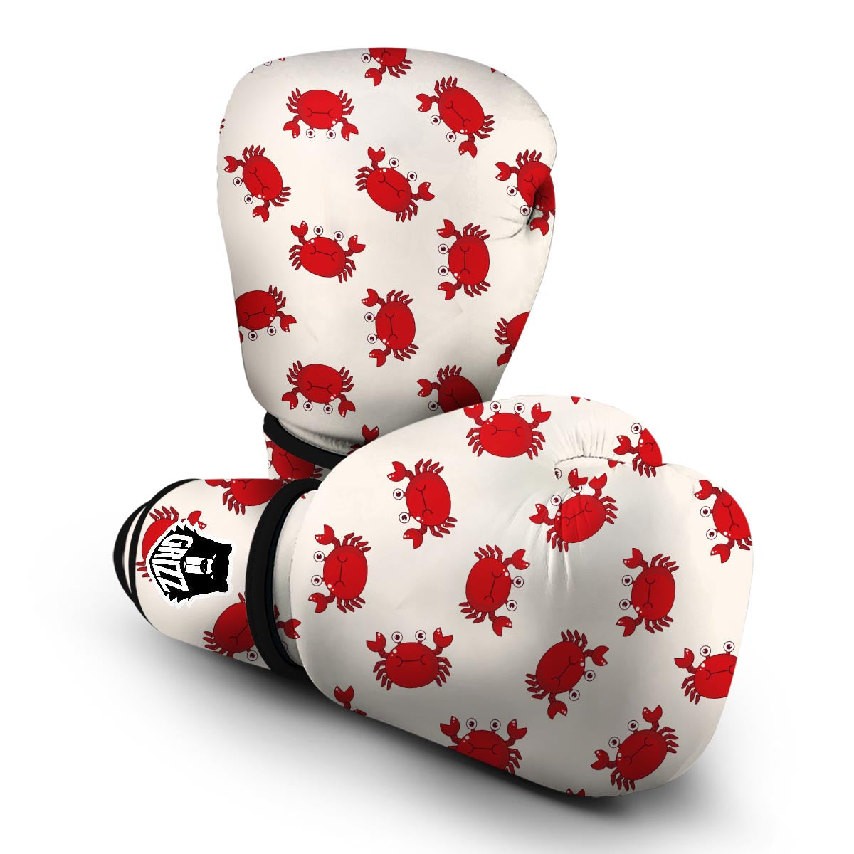 Crab Cartoon Pattern Print Boxing Gloves-grizzshop