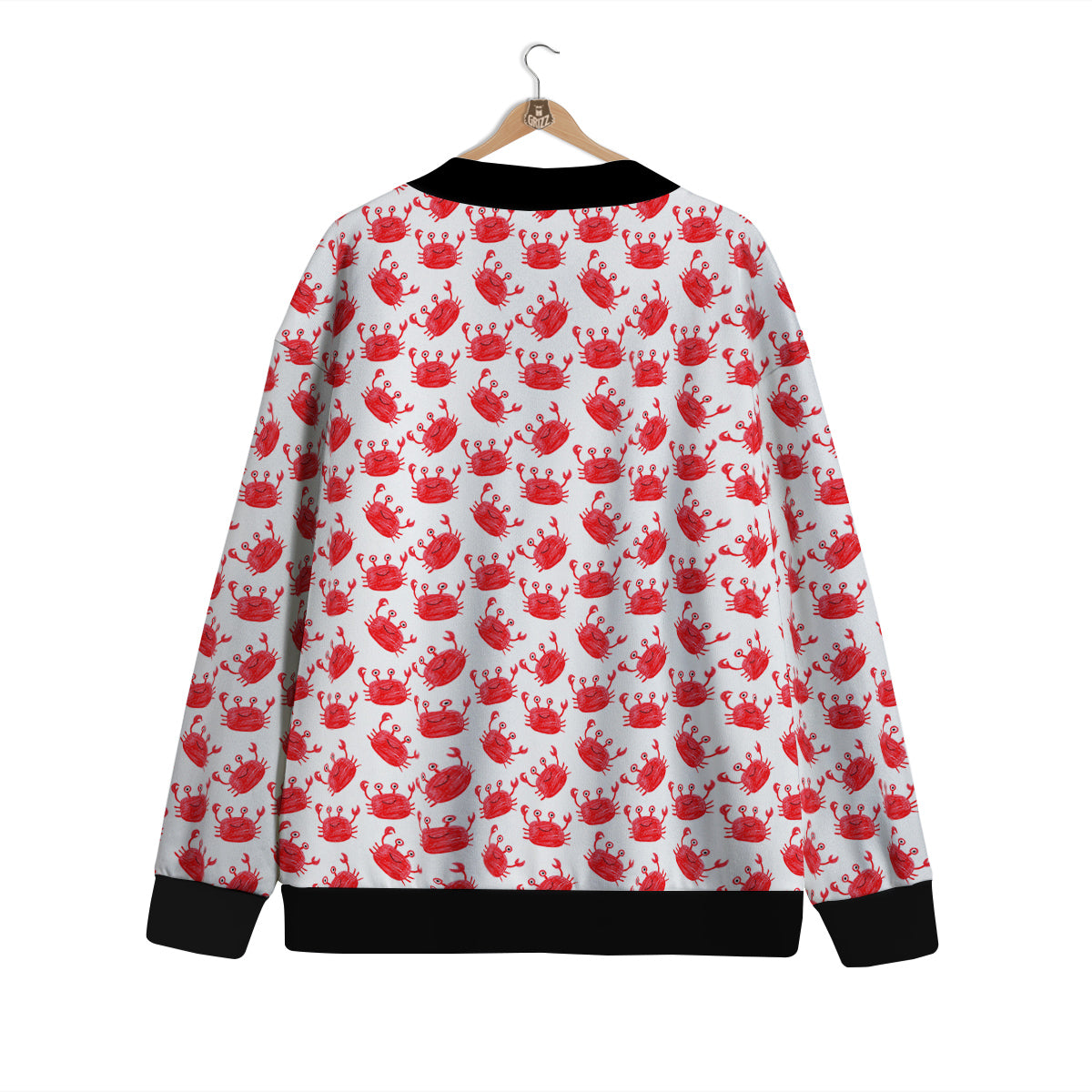 Crab Cute Print Pattern Cardigan-grizzshop
