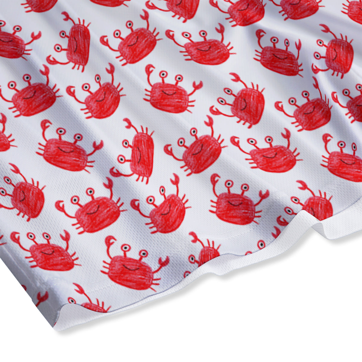 Crab Cute Print Pattern Mesh Shorts-grizzshop