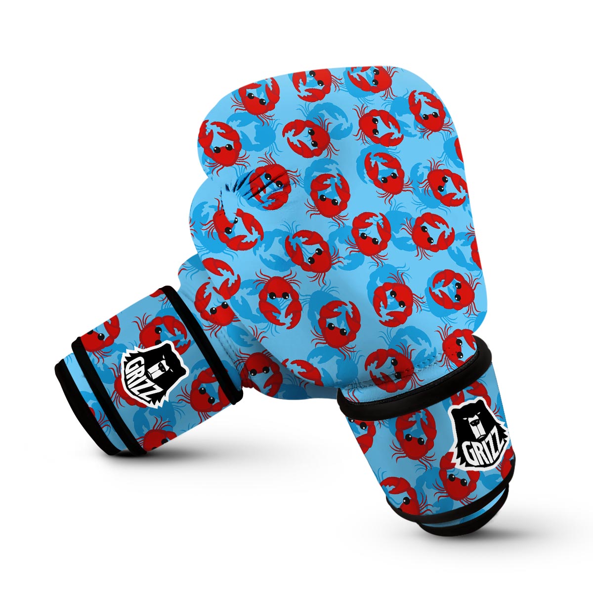 Crab Pattern Print Boxing Gloves-grizzshop