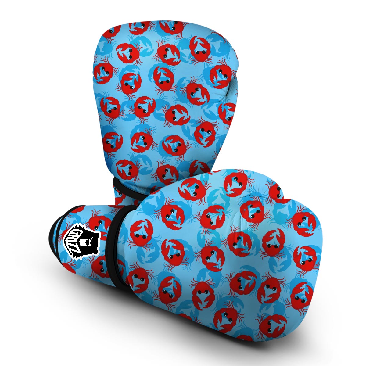 Crab Pattern Print Boxing Gloves-grizzshop