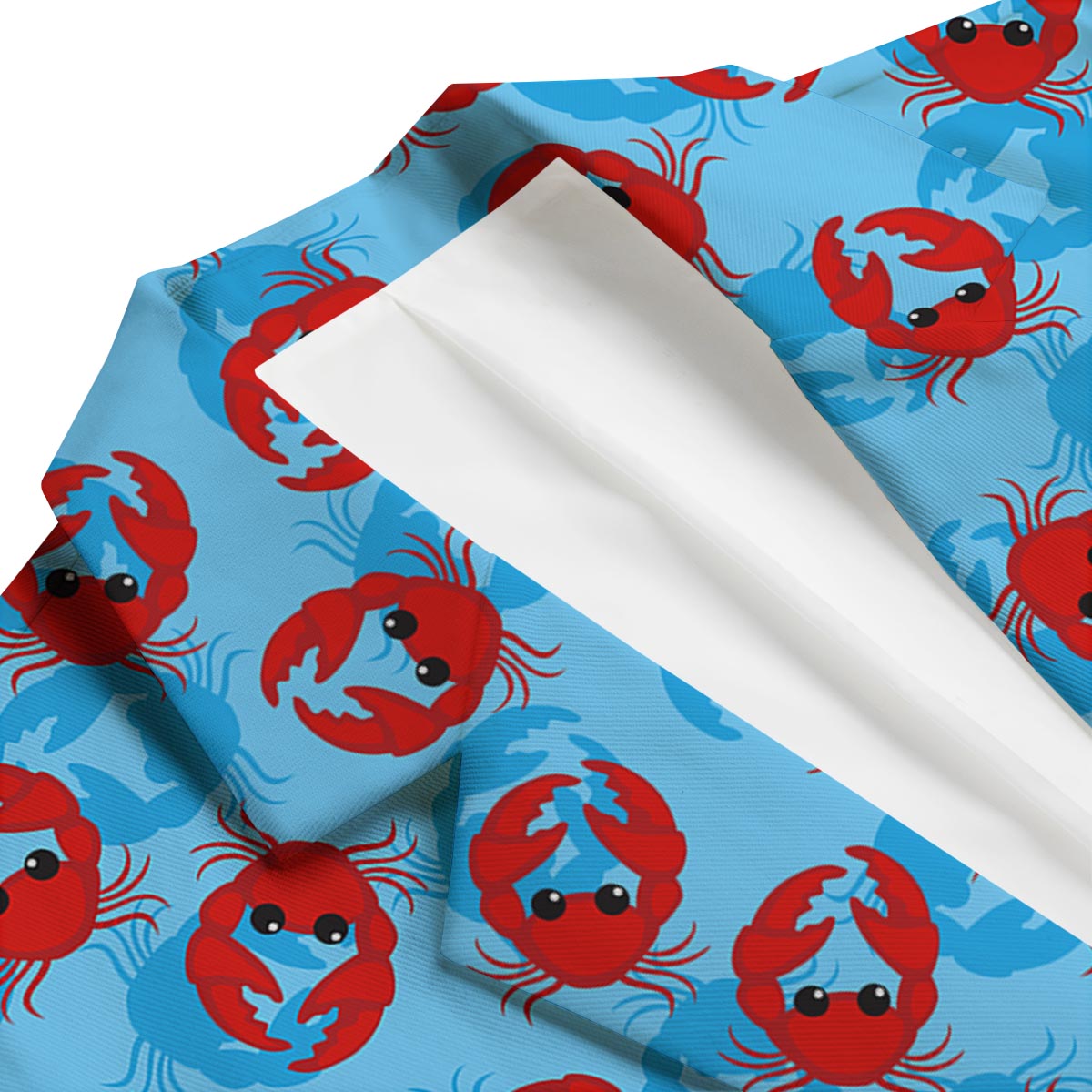Crab Pattern Print Men's Blazer-grizzshop