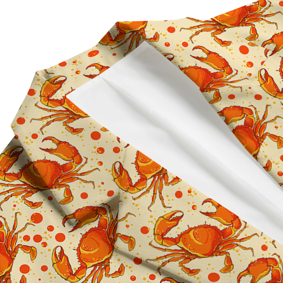 Crab Print Pattern Men's Blazer-grizzshop