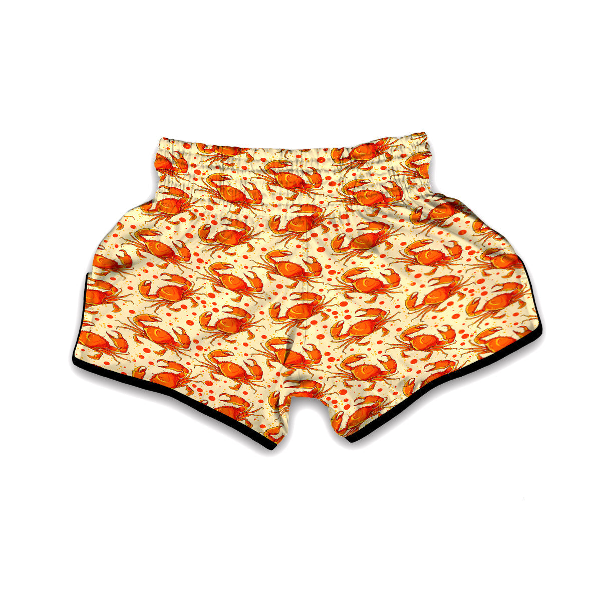 Crab Print Pattern Muay Thai Boxing Shorts-grizzshop