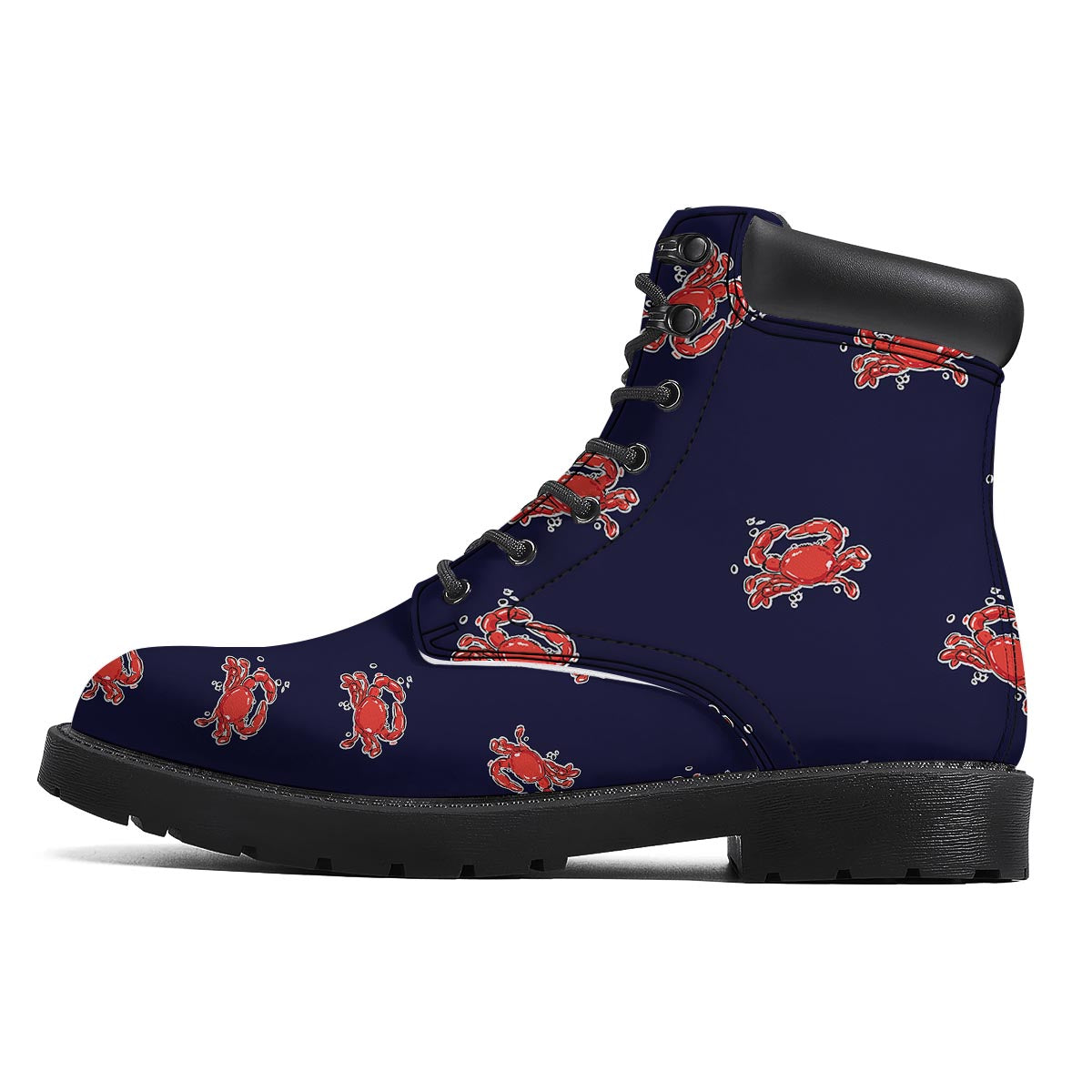 Crab Red Print Pattern Boots-grizzshop