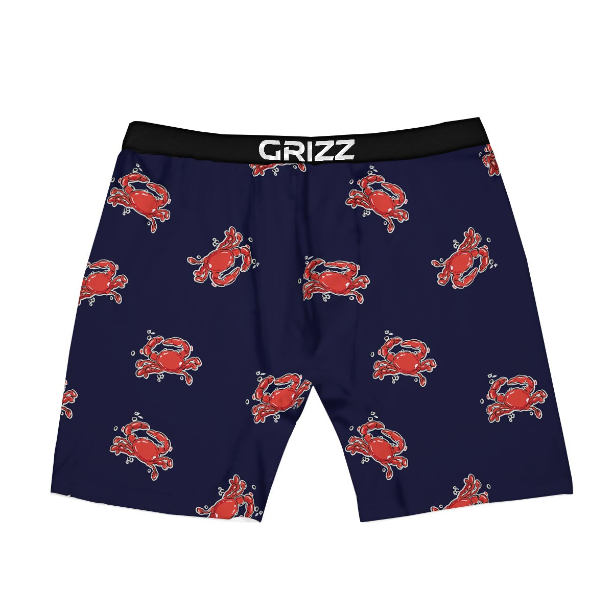 Crab Red Print Pattern Boxer Briefs-grizzshop