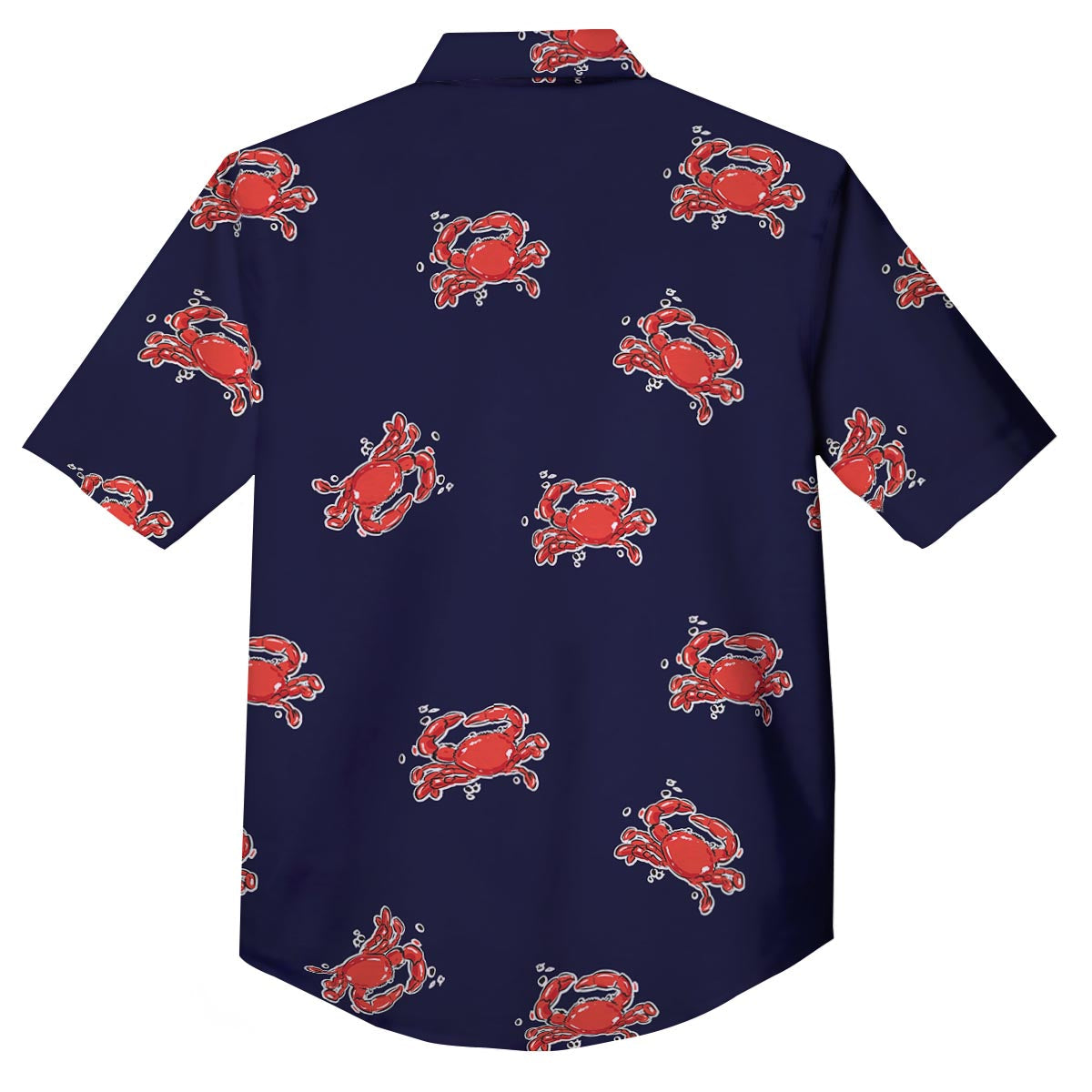 Crab Red Print Pattern Button Up Shirt-grizzshop