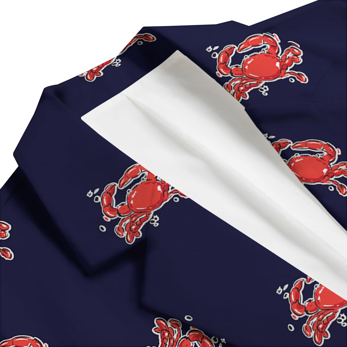 Crab Red Print Pattern Men's Blazer-grizzshop