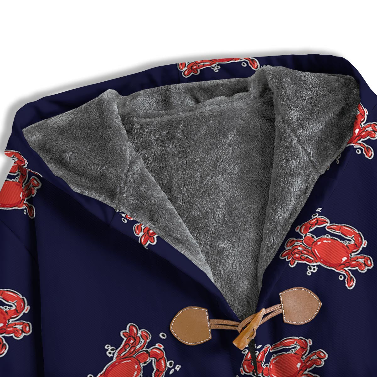Crab Red Print Pattern Men's Windbreaker Jacket-grizzshop