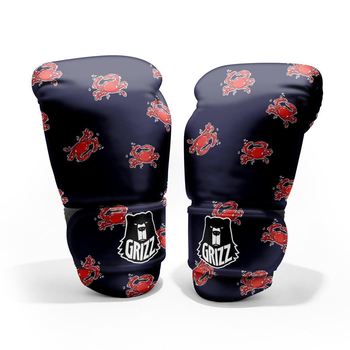 Crab Red Print Pattern Sparring Gloves-grizzshop