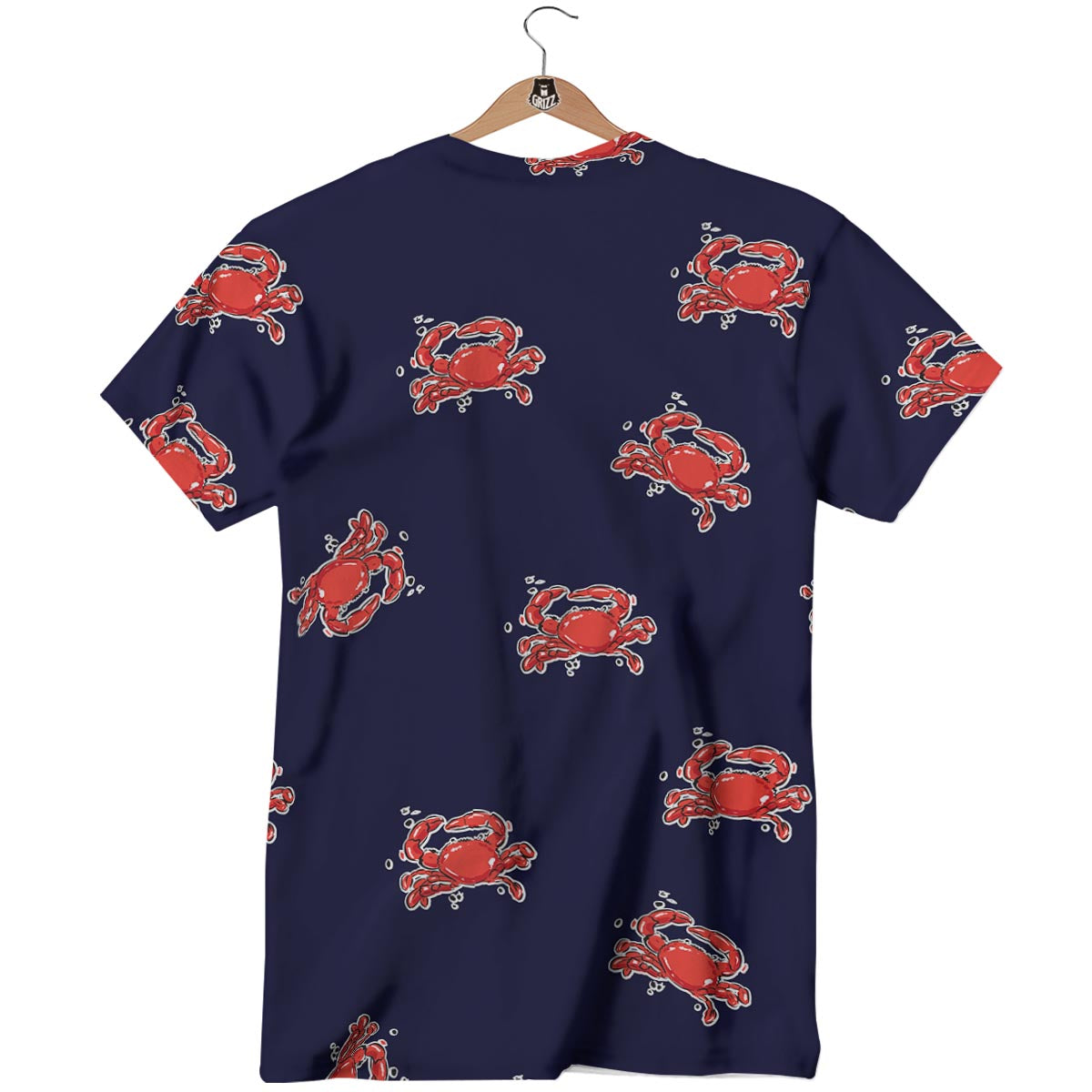 Crab Red Print Pattern T-Shirt-grizzshop