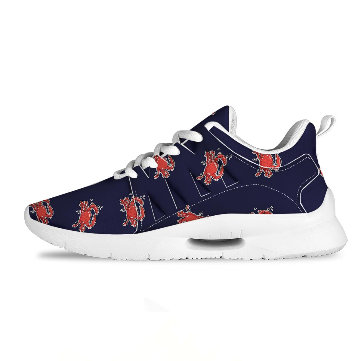 Crab Red Print Pattern Tennis Shoes-grizzshop