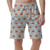 Crab Starfish Pattern Print Men's Shorts-grizzshop