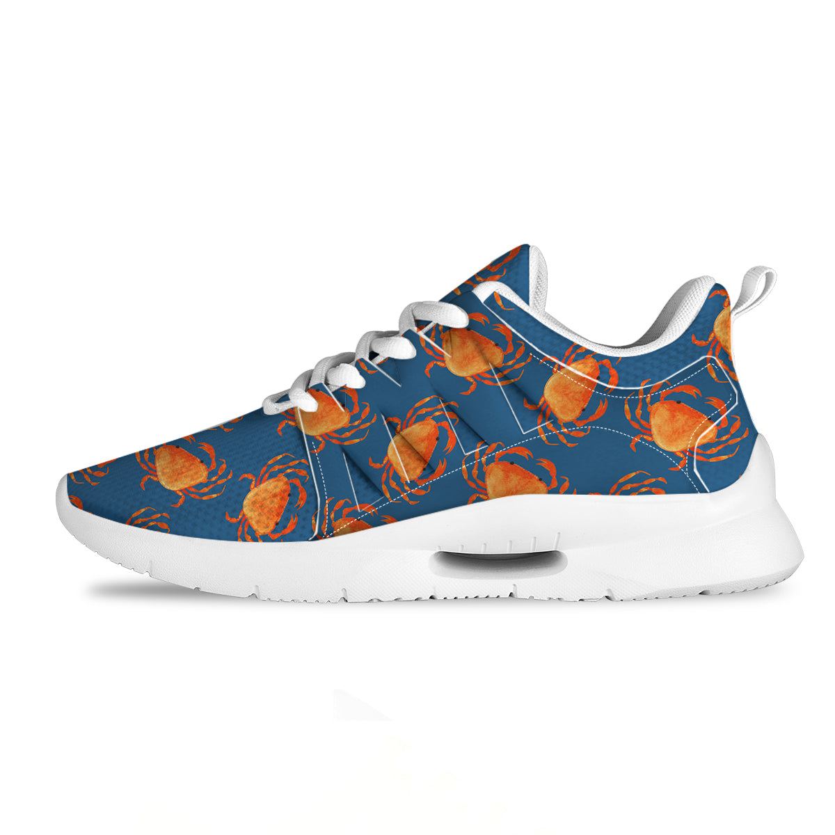 Crab Watercolor Print Pattern Tennis Shoes-grizzshop