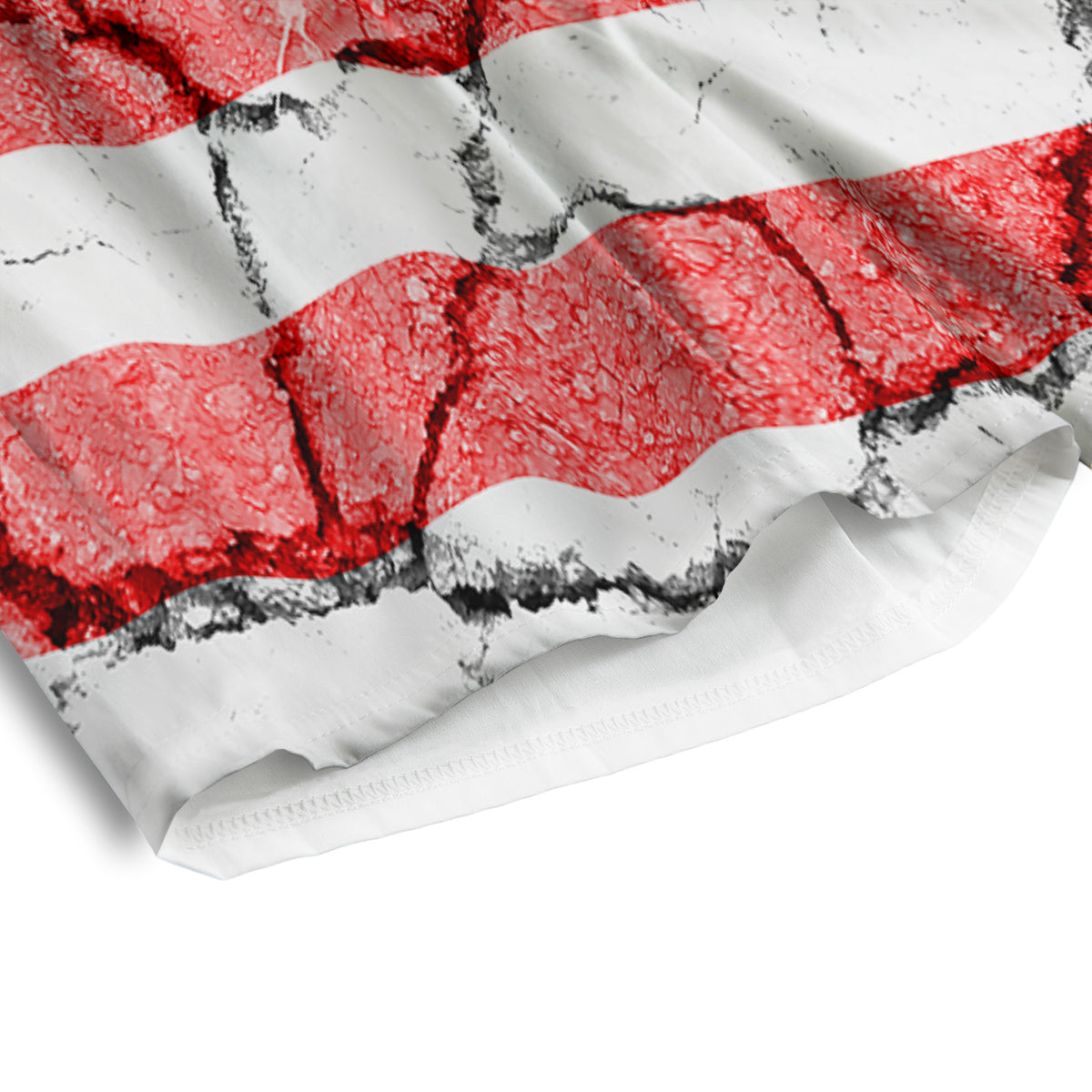 Cracked Flag American Print Men's Athletic Shorts
