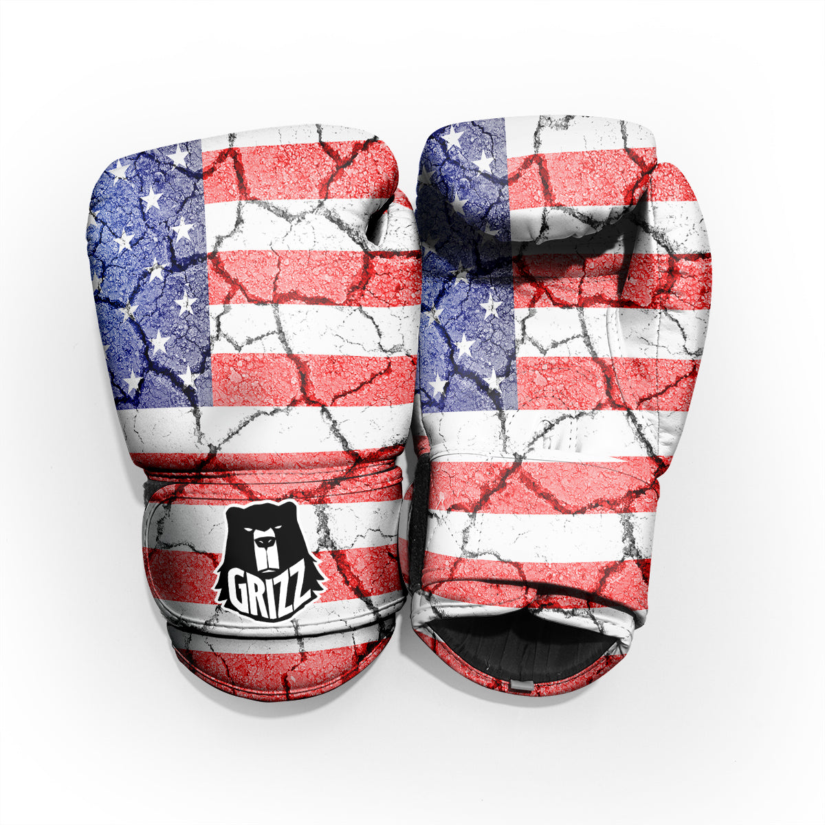Cracked Flag American Print Pro Boxing Glove
