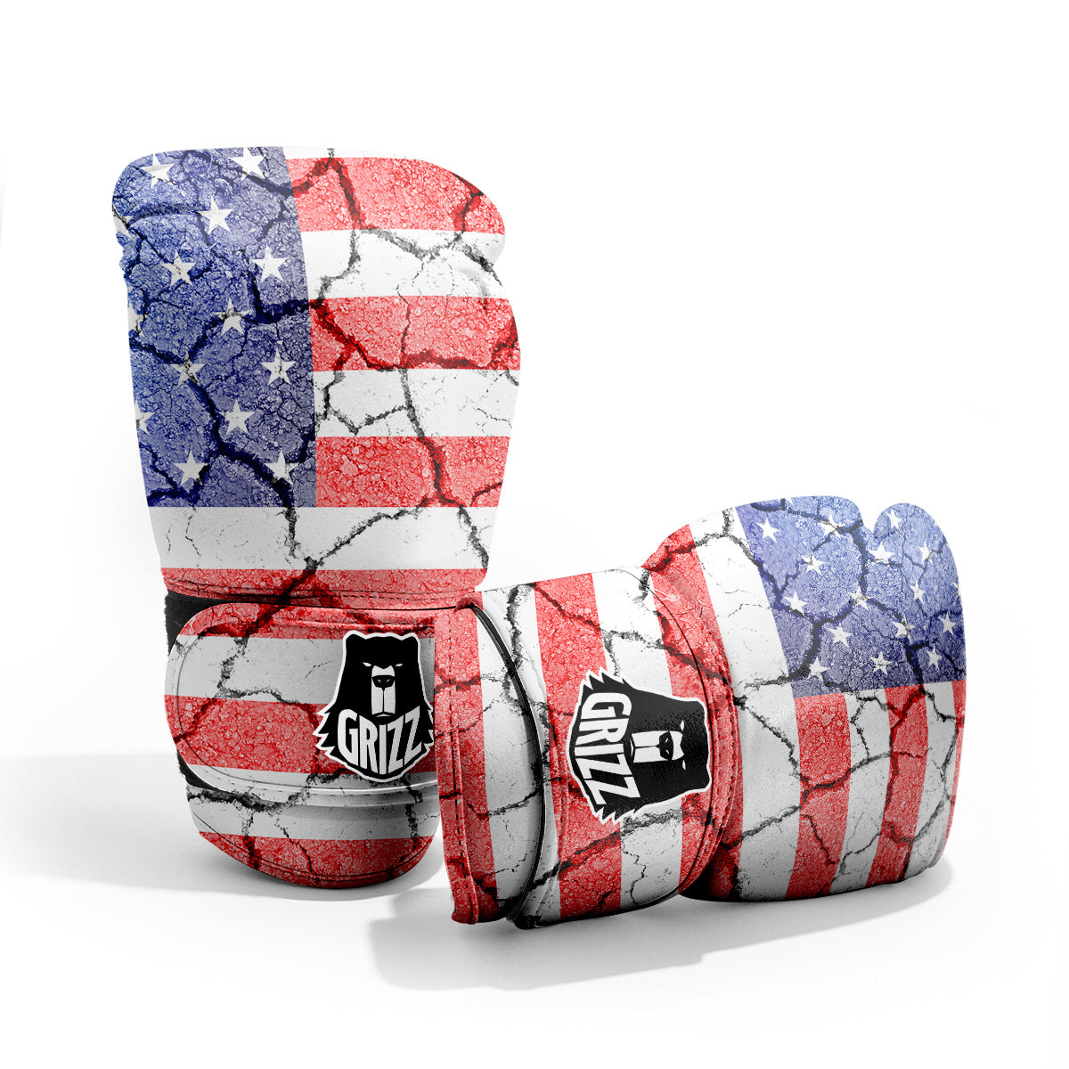 Cracked Flag American Print Pro Boxing Glove