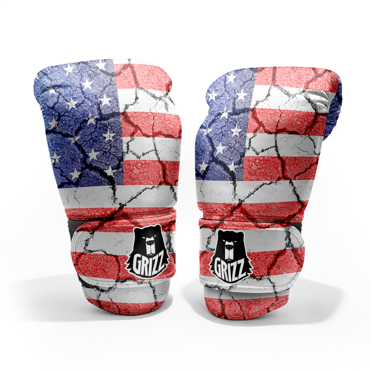 Cracked Flag American Print Pro Boxing Glove