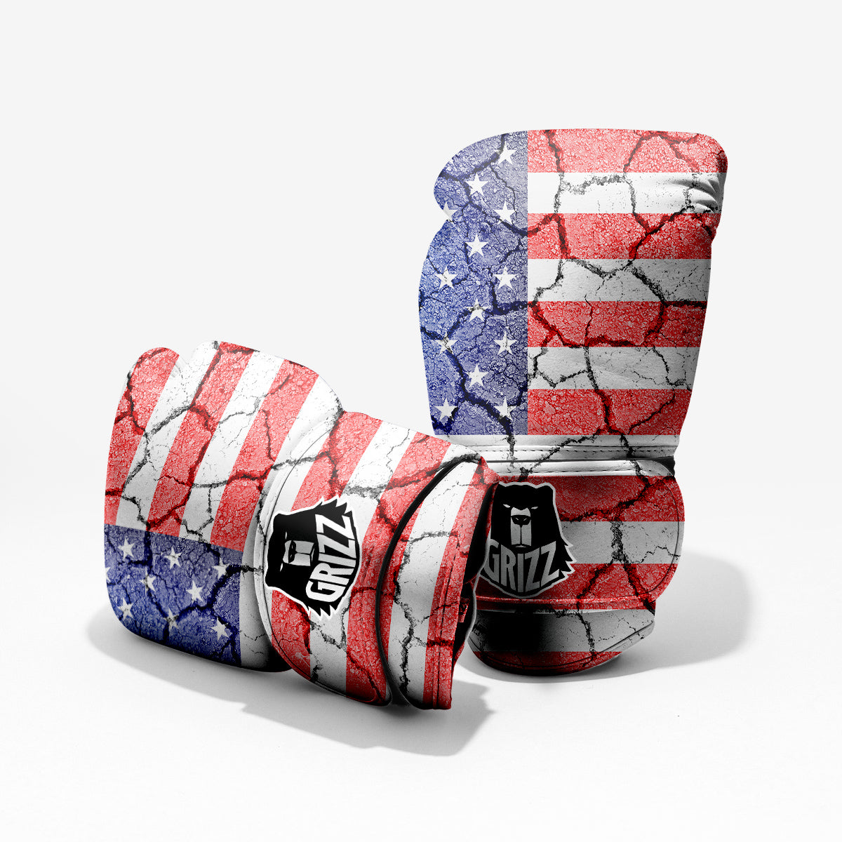 Cracked Flag American Print Pro Boxing Glove