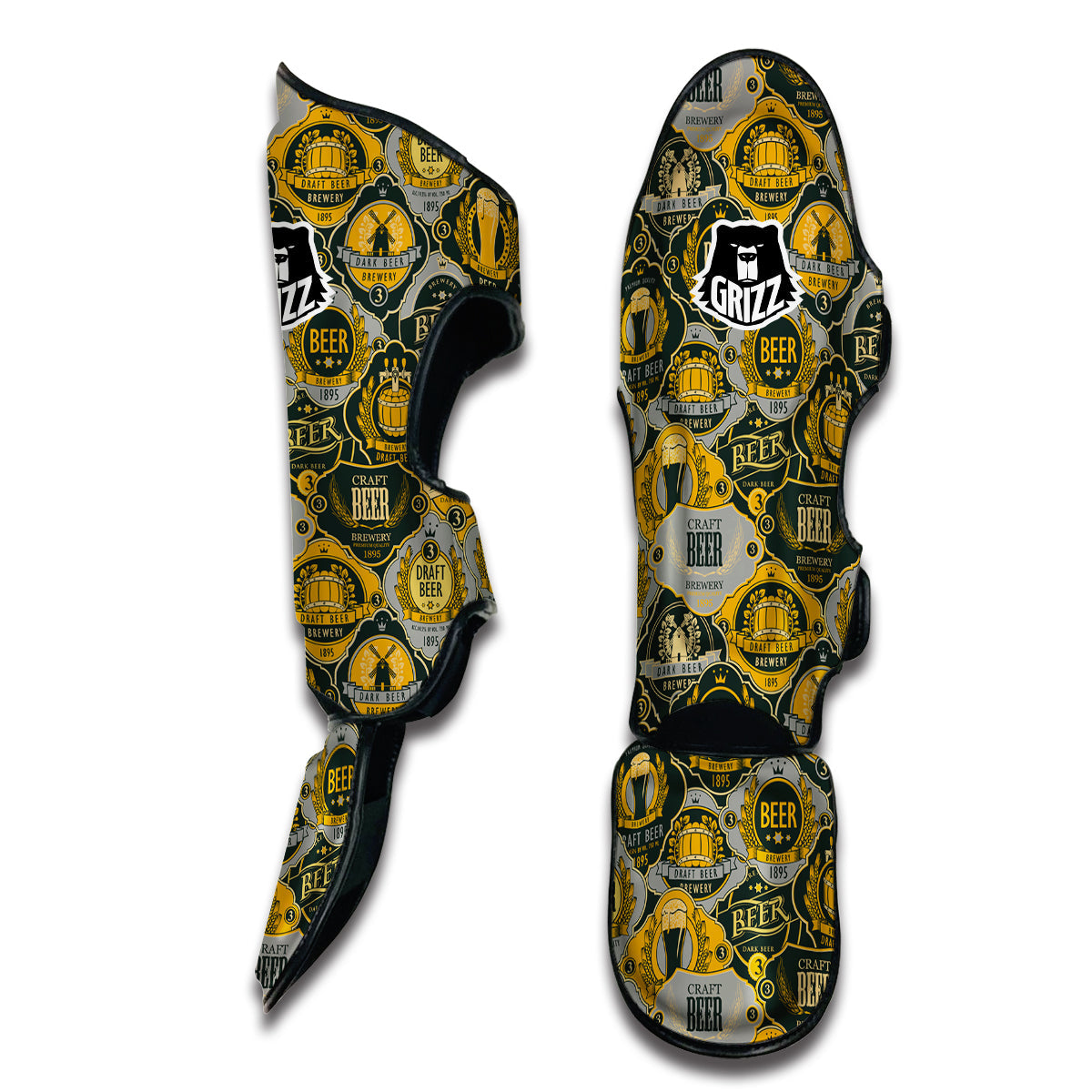 Craft Beer Pattern Print Muay Thai Shin Guards-grizzshop