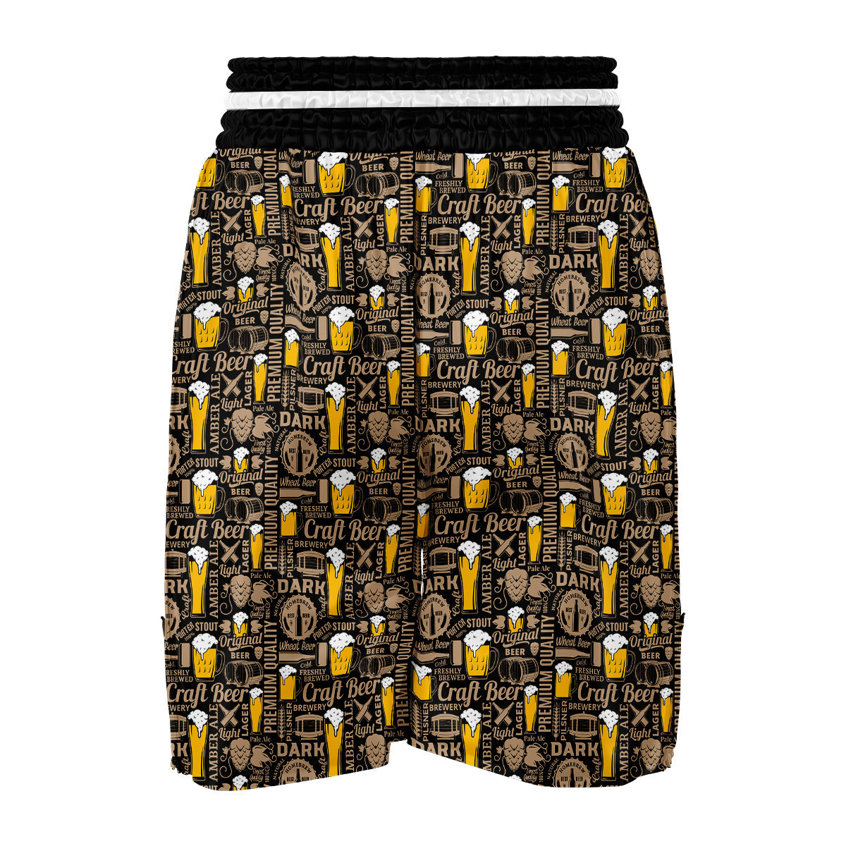 Craft Beer Print Pattern Boxing Shorts-grizzshop